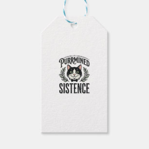 Lustige Katze Purrmined Sistence Vintage Grafik_1 Geschenkanhänger