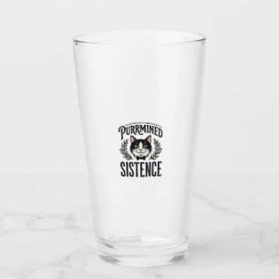 Lustige Katze Purrmined Sistence Vintage Grafik_1 Glas