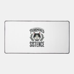 Lustige Katze Purrminierte Existenz Vintage Grafik Schreibtischunterlage