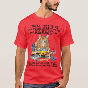 Lustige Katze Quilten Nähen Sprüche Näherin Quilte T-Shirt