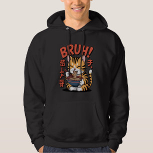 Lustige Katze Ramen Japanisch Bruh! Comic Kawaii A Hoodie