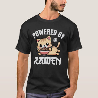 Lustige Katze Ramen Powered by Ramen Kawaii Anime  T-Shirt