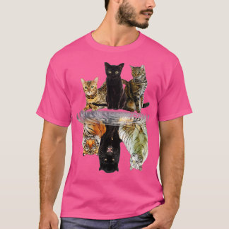Lustige Katze Reflexion Zitat Cool Valentinstag Re T-Shirt