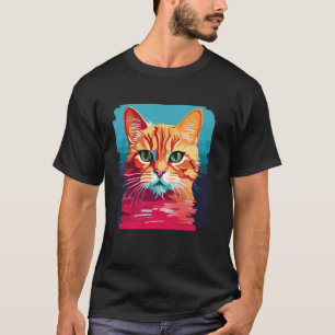 Lustige Katze Retro Katzenliebhaber T-Shirt