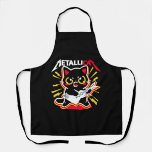 Lustige Katze Rock 90er Miau für Musikband von Fre Schürze