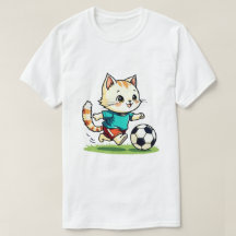 Lustige Katze spielt Fußball Süße Katze vintage