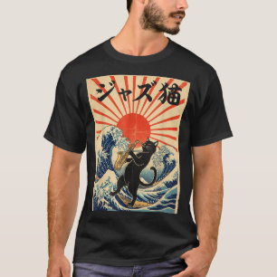 Lustige Katze spielt Saxophon für Jazz-Musiker Sax T-Shirt