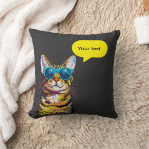 Lustige Katze-Sprechblasen-Design Kissen