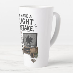 Lustige Katze-Tasse 'Ich habe einen kleinen Fehler Milchtasse