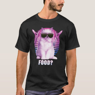 Lustige Katze trägt Sonnenbrille mit Jets Pink Nie T-Shirt