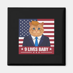 Lustige Katze Trump 9 Leben Durch Lustige Abstimmu Magnet