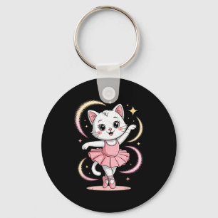 Lustige Katze Tutu Ballett Tanz Ballett Schlüsselanhänger