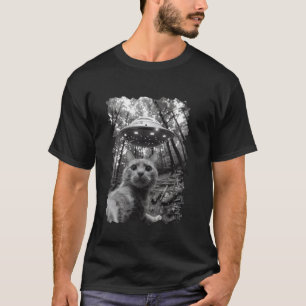 Lustige Katze UFO, Lustige Alien-Katze Selfie UFO T-Shirt