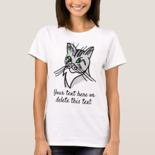 Lustige Katze und Ihr persönlicher Text T-Shirt