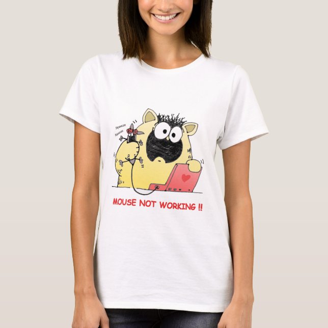 Lustige Katze und Maus T-Shirt (Vorderseite)