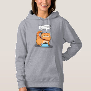 Lustige Katze unglücklich mit Chow-Chow Hoodie