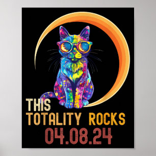 Lustige Katze USA Sonnenfinsternis Totalität Poster