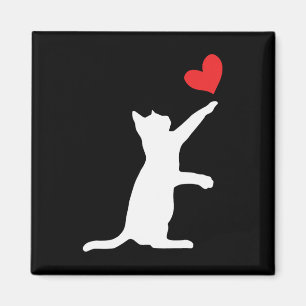 Lustige Katze Valentinstag Süßes Herz Katzenliebha Magnet