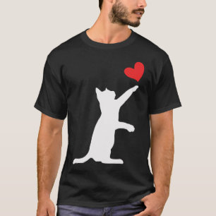 Lustige Katze Valentinstag Süßes Herz Katzenliebha T-Shirt