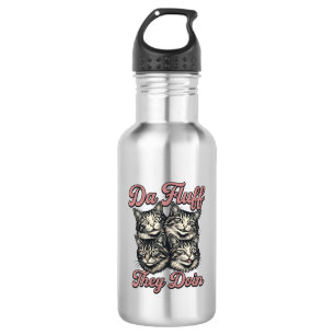 Lustige Katze Vintage Gravur Da Fluff They Doin De Edelstahlflasche