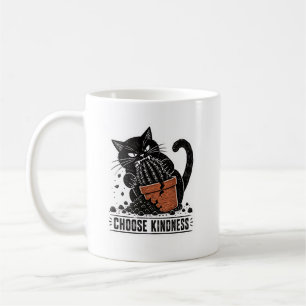 Lustige Katze Wähle Freundlichkeit Linolschnitt Me Kaffeetasse