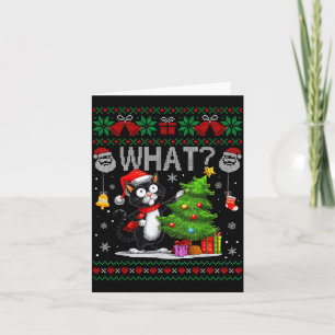 Lustige Katze Was Schwarze Katze Weihnachtsbaum Hä Karte