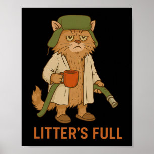 Lustige Katze Weihnachten, Wurf Vollkatze Poster
