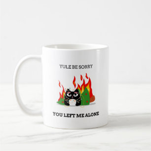 Lustige Katze-Yule Be Sorry-Weihnachten Kaffeetasse