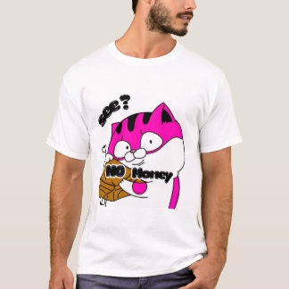 Lustige Katze zeigt Geldbörse und sagt „Kein Geld T-Shirt