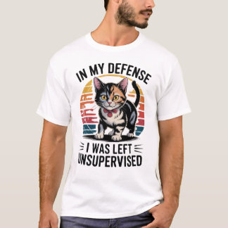 Lustige Katze Zu meiner Verteidigung, ich wurde un T-Shirt