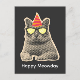 Lustige Katze zum Geburtstag Postkarte