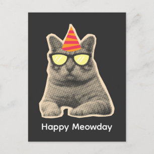 Lustige Katze zum Geburtstag Postkarte