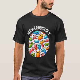 Lustige Katzen-Bakterien Meowcrobiology Mikrobiolo T-Shirt