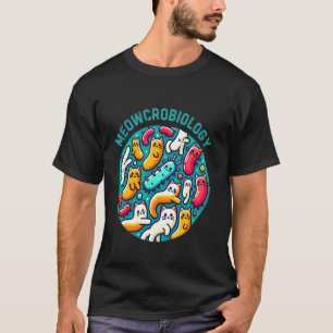Lustige Katzen-Bakterien Meowcrobiology Mikrobiolo T-Shirt