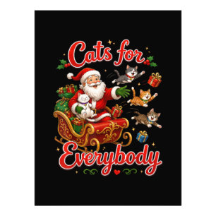 Lustige Katzen für jeden Weihnachtsmann Weihnachte Fotodruck