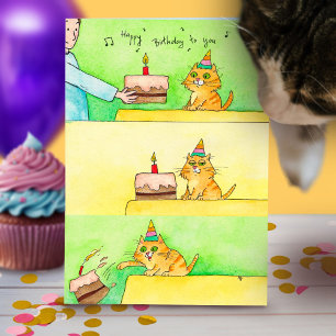 Lustige Katzen-Geburtstagskarte  Karte