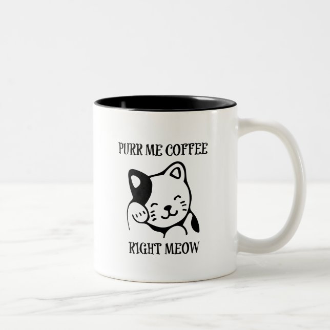 Lustige Katzen-Geschenke für Zweifarbige Tasse (Rechts)