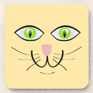 Lustige Katzen-Gesicht Cartoon-29034 Getränkeuntersetzer