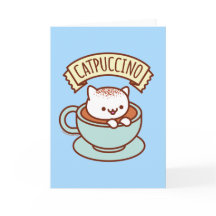 Lustige Katzen-Grußkarte: KATAPUCCINO