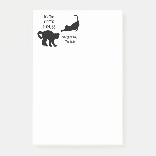 Lustige Katzen-Haus Posten-Es-Anmerkungen Post-it Klebezettel (Vorderseite)