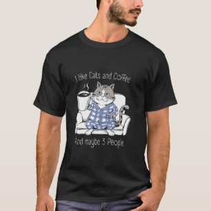 Lustige Katzen, ich mag Katzen und Kaffee und viel T-Shirt