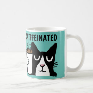Lustige Katzen-Kaffee-Tasse, CATFFEINATED Tasse
