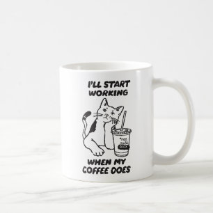 Lustige Katzen-Kooperationskollegen Büro Kaffeetasse