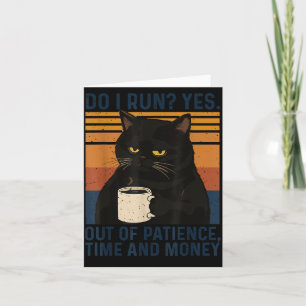 Lustige Katzen-Meme-Humor Schwarze Katze Sarkastis Karte