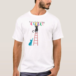 Lustige Katzen mit Socken Süße Katzenillustration T-Shirt