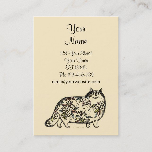 Lustige Katzen-mollige Karte (Vorderseite)