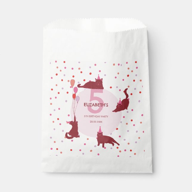 Lustige Katzen perfekte Geburtstagsfeier Geschenktütchen (Vorderseite)
