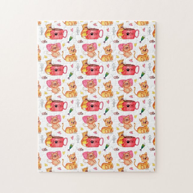 Lustige Katzen Puzzle (Vertikal)