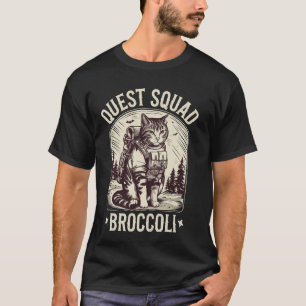 Lustige Katzen-Quest Fantasy-Squad Brokkoli T-Shirt