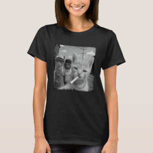 Lustige Katzen rauchen Zigaretten Sarkasmus Katzen T-Shirt